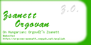 zsanett orgovan business card